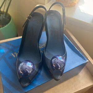 Vivienne Westwood Anglomania + Melissa Lady Dragon in Blue, size 8 / EU 39